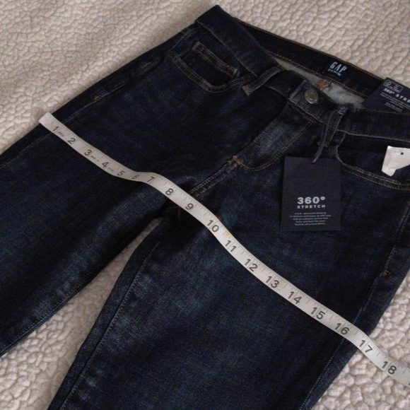 NWT Gap 27S 360° Stretch True Skinny Mid Rise Blue Jeans - Picture 9 of 16
